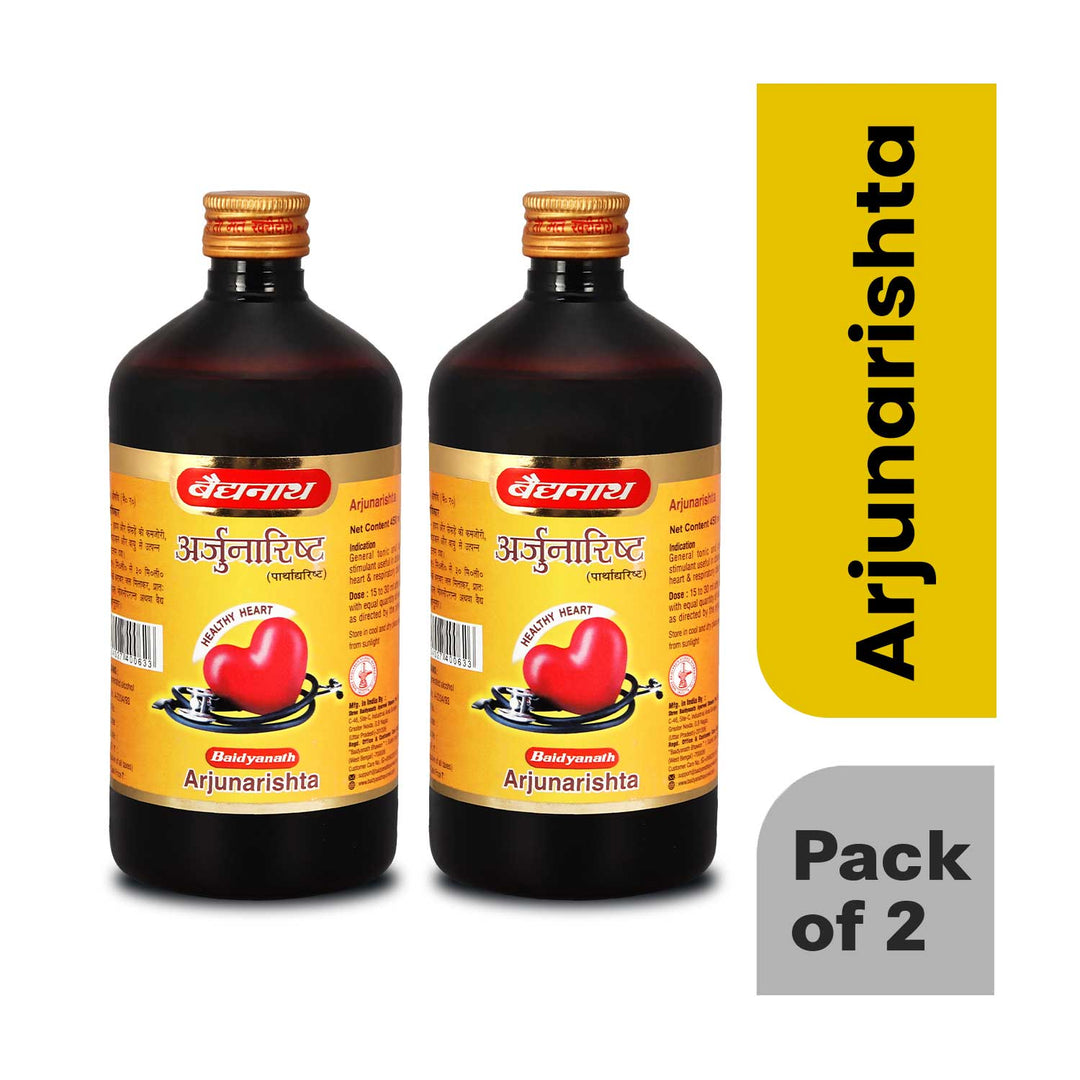 Baidyanath Arjunarishta (450 ml) for Healthy Heart and Digestion, helps to maintains Blood pressure