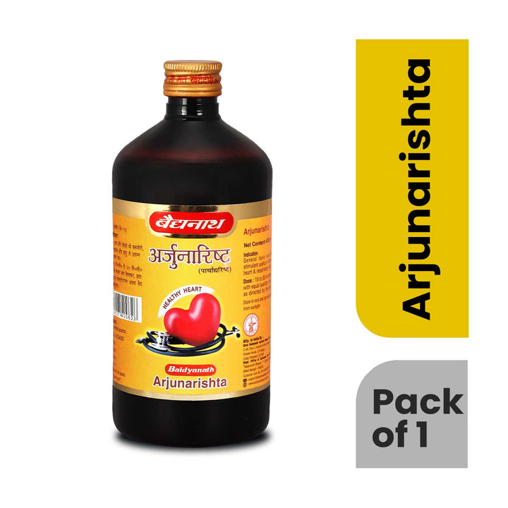 Baidyanath Arjunarishta (450 ml) for Healthy Heart and Digestion, helps to maintains Blood pressure