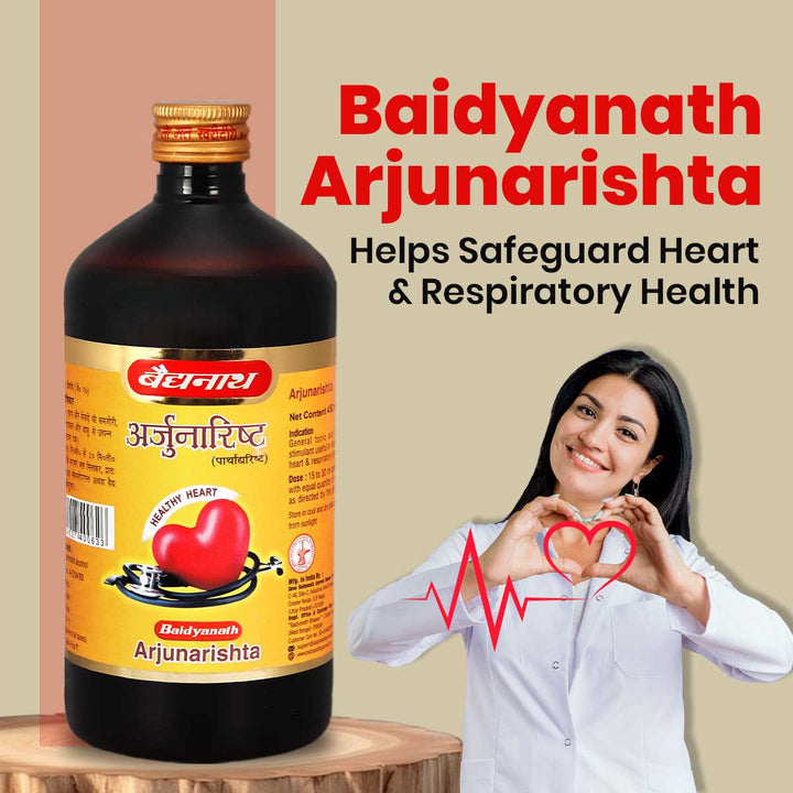 Baidyanath Arjunarishta (450 ml) for Healthy Heart and Digestion, helps to maintains Blood pressure