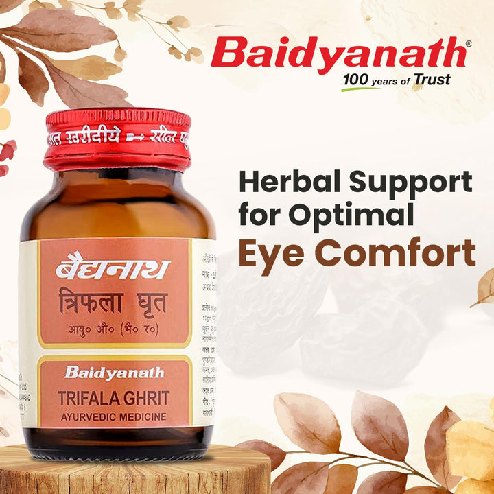 Baidyanath Triphala Ghrit |Helps in Vision, Better eye-sight & eye disorders |Relieves Dry Eyes & Eye Pain| Pack of 1 (100 gram)