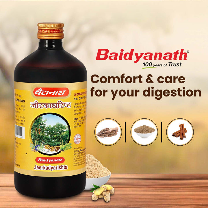 Baidyanath Jeerkadyarist Ayurvedic Tonic - 450 ml | Useful in Indigestion, Diarrhoea, Appetite loss & Stomach