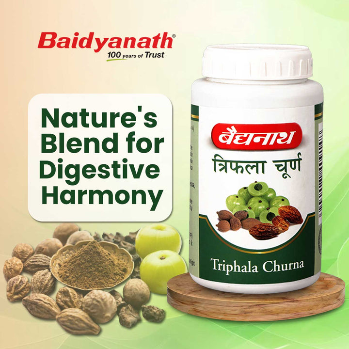 Baidyanath Triphala Churna- 240g ( Pack of 2) Help to Improve Bowel Movement & Indigestion, Constipation and Digestive Disorders