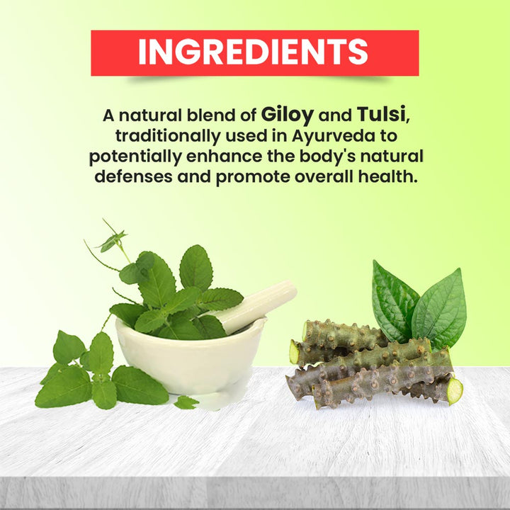 Baidyanath Giloy Tulsi Herbal Juice - 1000ml | Helps Boost Immunity & Promotes Good Health | Supports Respiratory Wellness (Pack of 1)