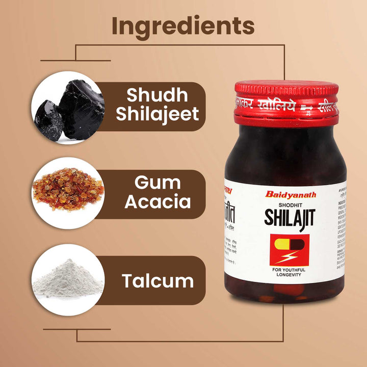 Baidyanath Shodhit Shilajit (30 Capsules)