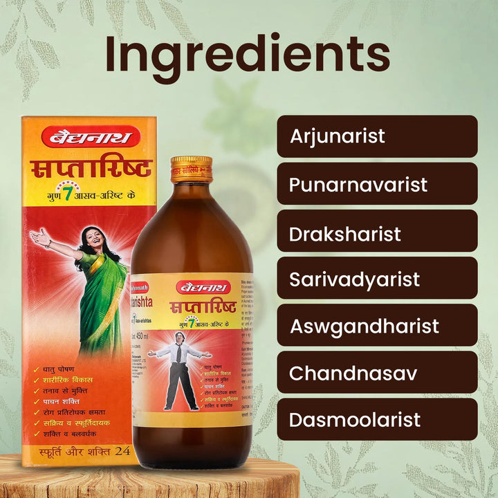 Baidyanath Saptarishta Supports Long Living 450 ml