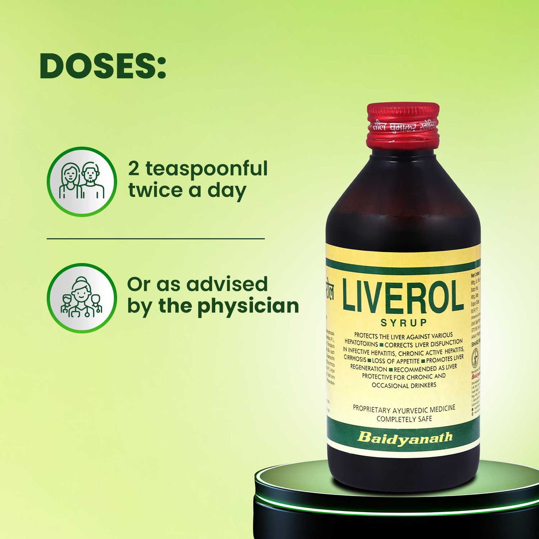 Baidyanath Liverol Syrup (200 ml) for Comprehensive Liver care