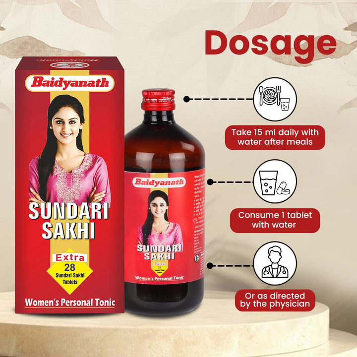 Baidyanath Sundari Sakhi Free Sundri Sakhi 28 Tablets |(420 ml)