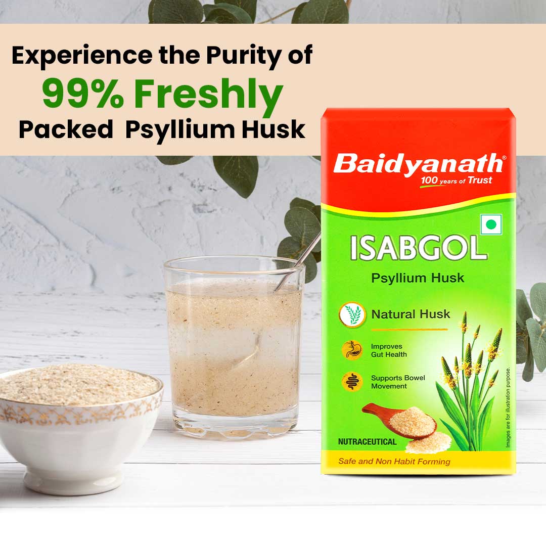 Baidyanath Isabgol (Psyllium Husk) | Healthy Digestive Tract | Rich Source Of Dietary Fibre, Gluten Free