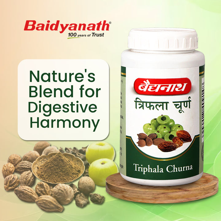 Baidyanath Triphala Churna-400g Help to Improve Bowel Movement & Indigestion, Constipation and Digestive Disorders