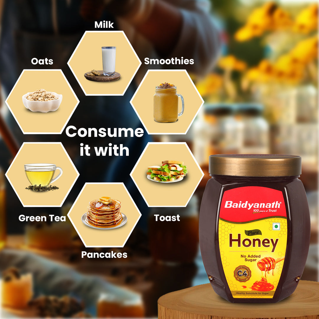 Baidyanath Honey | C4 Approved, Unadulterated, Pure Honey (250 g)