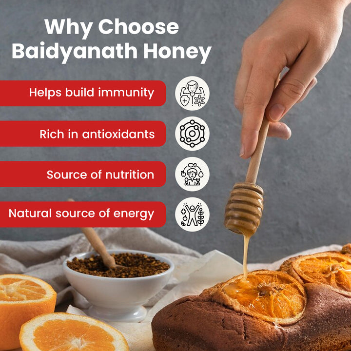 Baidyanath Honey | C4 Approved, Unadulterated, Pure Honey (250 g)