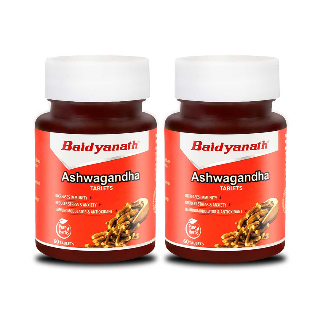 Baidyanath Ashwagandha- General Wellness Tablets (60 Tab) | Rejuvenates Mind and Body