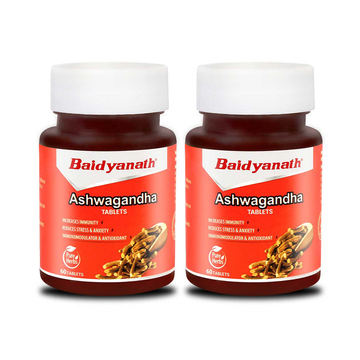 Baidyanath Ashwagandha- General Wellness Tablets (60 Tab) | Rejuvenates Mind and Body