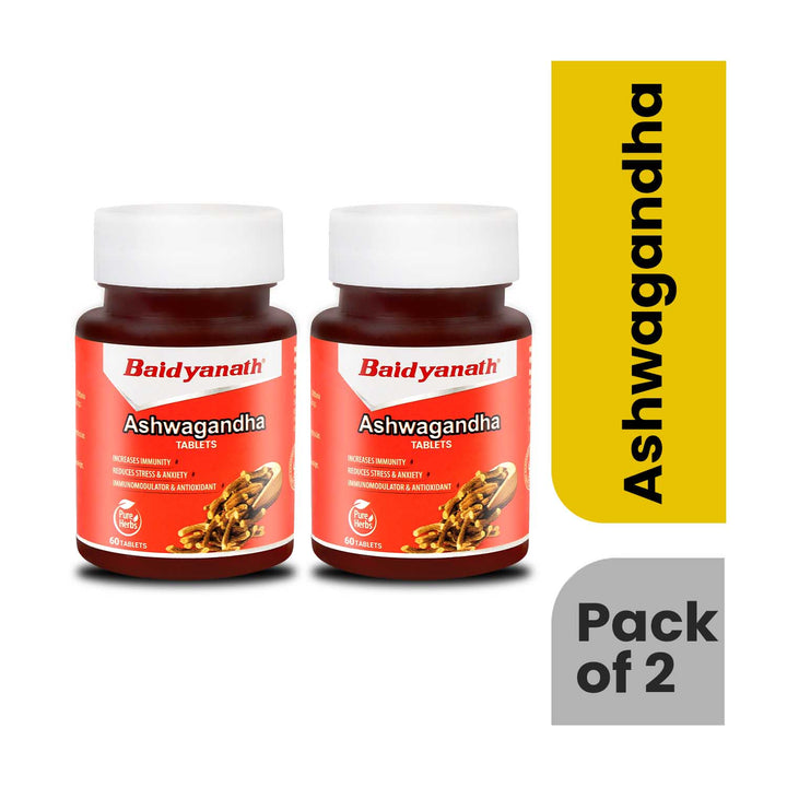 Baidyanath Ashwagandha- General Wellness Tablets (60 Tab) | Rejuvenates Mind and Body