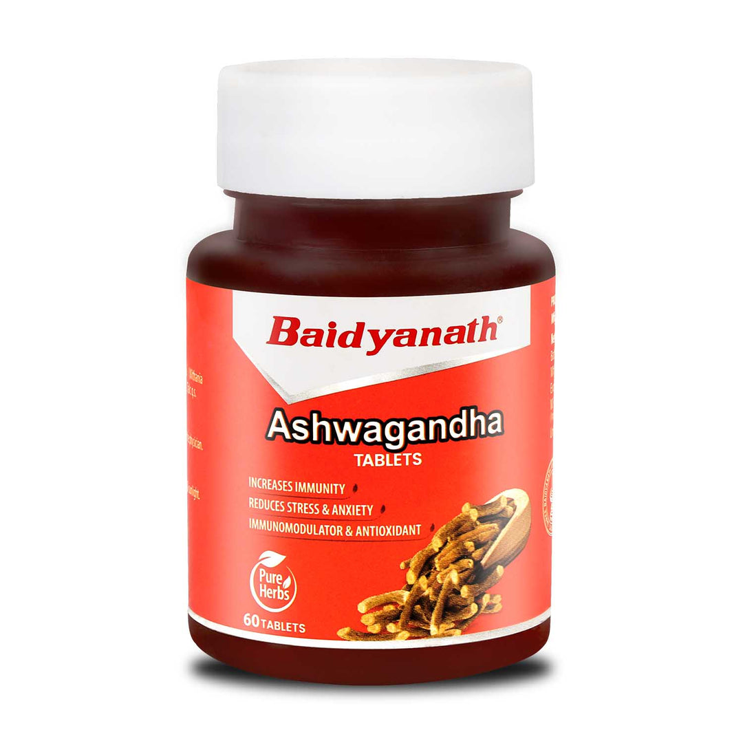 Baidyanath Ashwagandha- General Wellness Tablets (60 Tab) | Rejuvenates Mind and Body