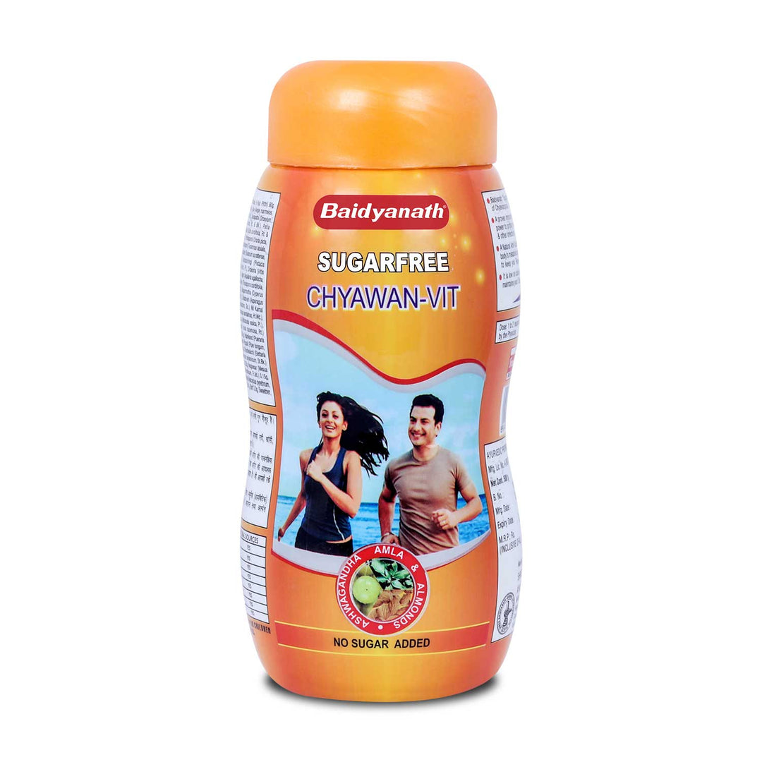 Baidyanath Sugarfree Chyawan-Vit 500 gm- Specially Formulated Chyawanprash With No Added Sugar- With Benefits Of Amla, Ashwagandha And Almonds| Ayurvedic Immunity Booster (Pack of 1)