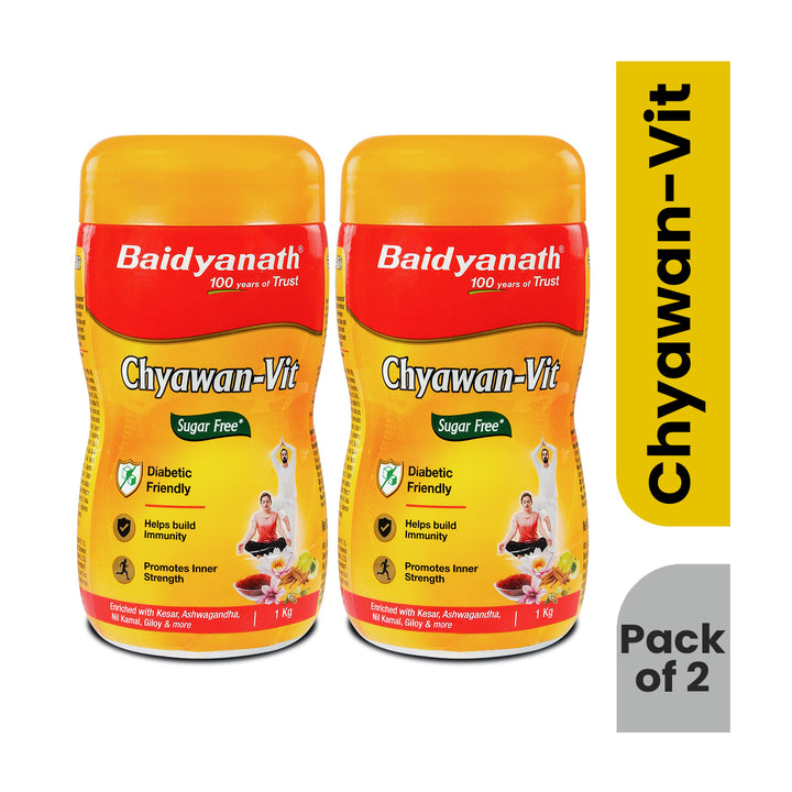 Baidyanath Sugarfree Chyawan Chyawanprash -Vit 1 Kg- With No Added Sugar- With Benefits Of Amla, Ashwagandha and Almonds| Ayurvedic Immunity Booster