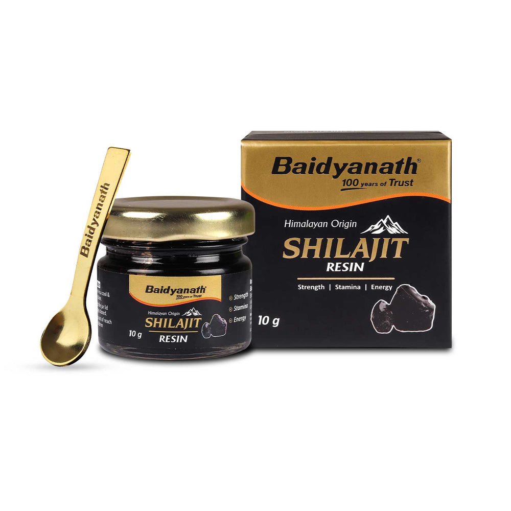 Baidyanath shilajit resin box with spoon