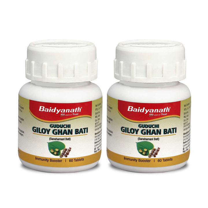 Baidyanath Giloy (Guduchi) Ghan Bati Pack of 2 (60 Tablets)