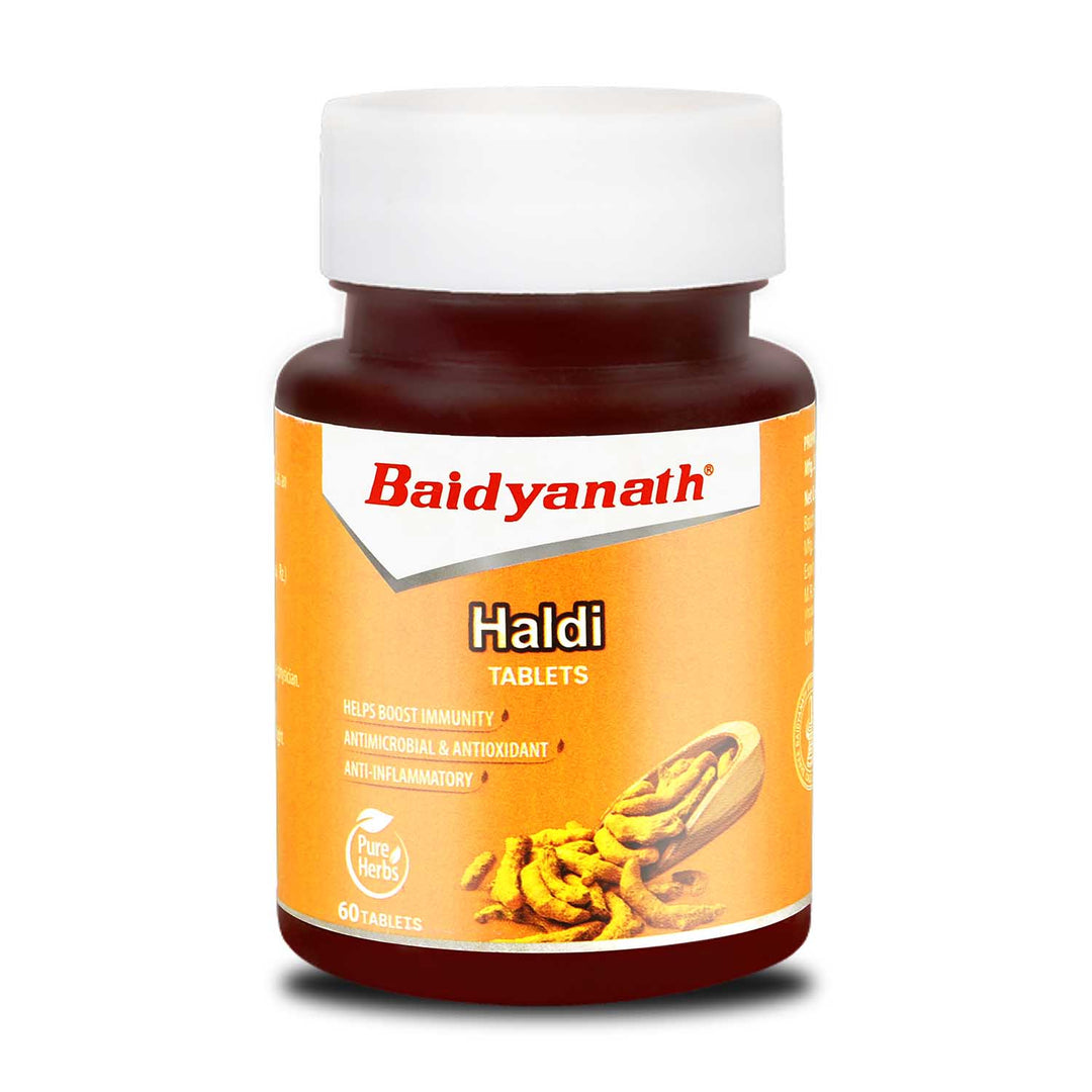 Baidyanath Haldi Tablets - 60Tablet | Natural Haldi Extract | Helps Boost Immunity, Blood Cleansing & Skin Problems