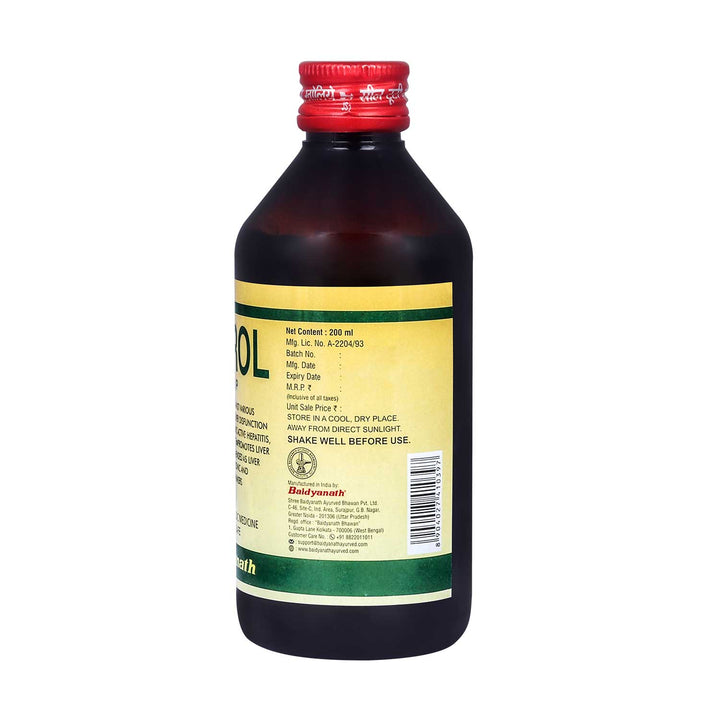 Baidyanath Liverol Syrup (200 ml) for Comprehensive Liver care