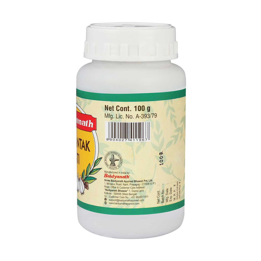 Baidyanath Gaisantak Bati -100gm | Reduces and neutralizes acid levels | Provide Quick relief from common digestive problems like Gas formation, Hyperacidity, and Bloating (Pack of 1)