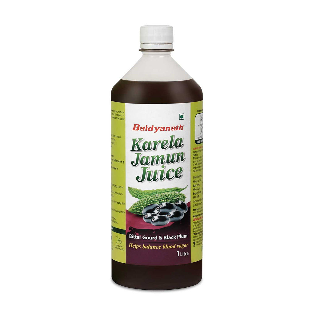 Baidyanath Karela Jamun Juice -1000ml | Natural Remedy for Blood Sugar Management |Good for Diabetic Care (Pack of 1)