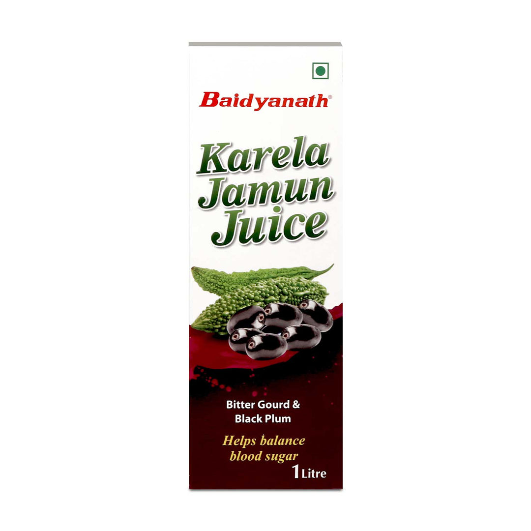 Baidyanath Karela Jamun Juice -1000ml | Natural Remedy for Blood Sugar Management |Good for Diabetic Care (Pack of 1)