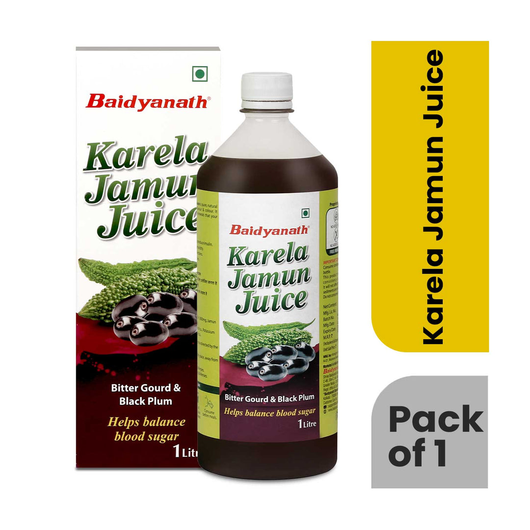 baidyanath karela jamun juice, box and bottle, pack of 1