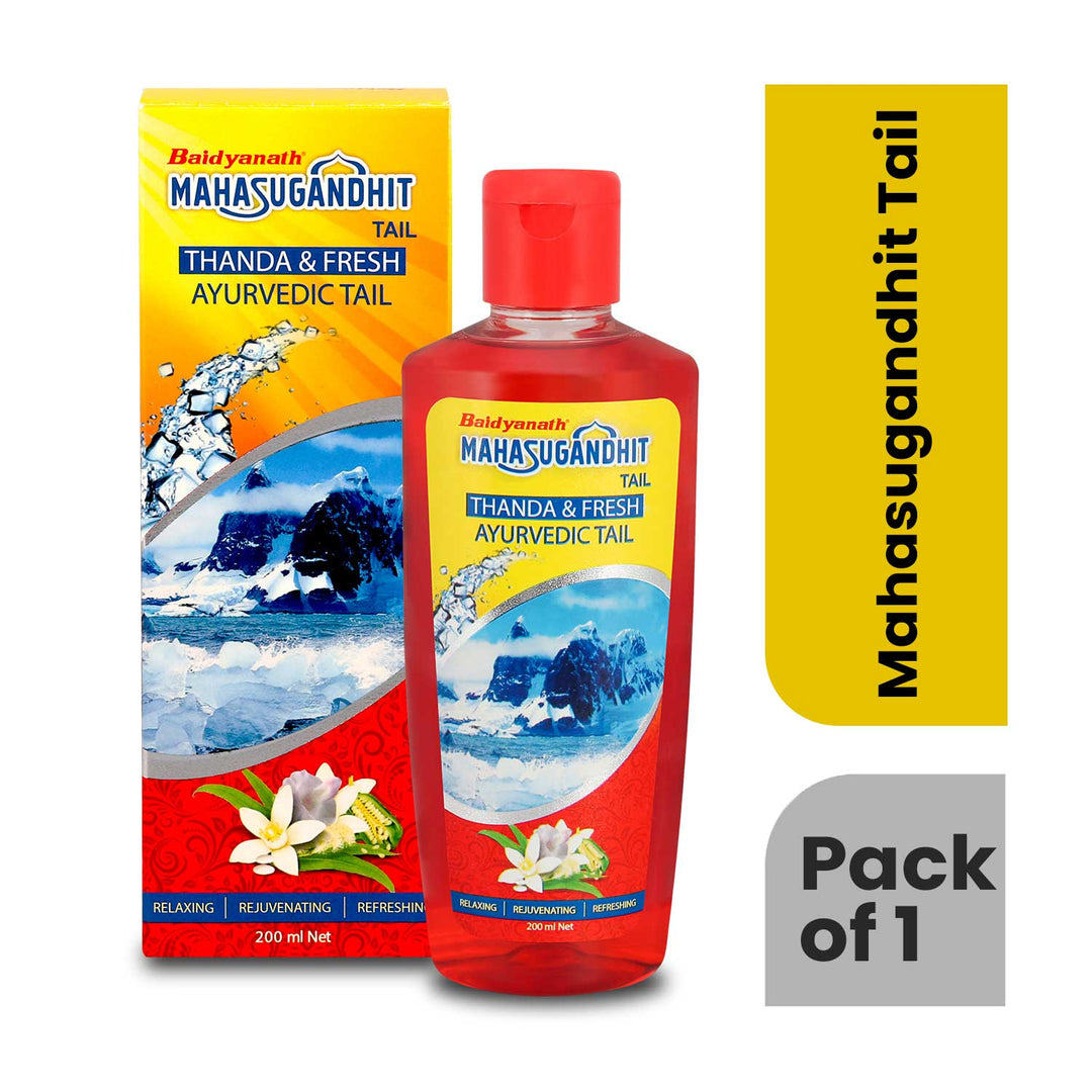 Baidyanath Mahasugandhit Tail – 200 ml Ayurvedic Oil | Helps to Calms the mind, Induces Deep Relaxation