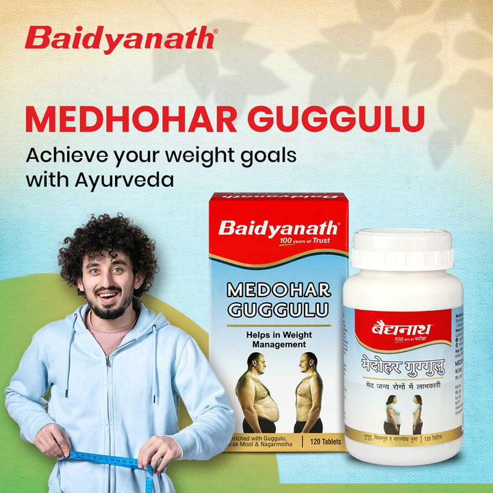 Baidyanath Medohar Guggulu 120 Tab | Enriched with Guggulu, Chitrakmool and Nagarmotha