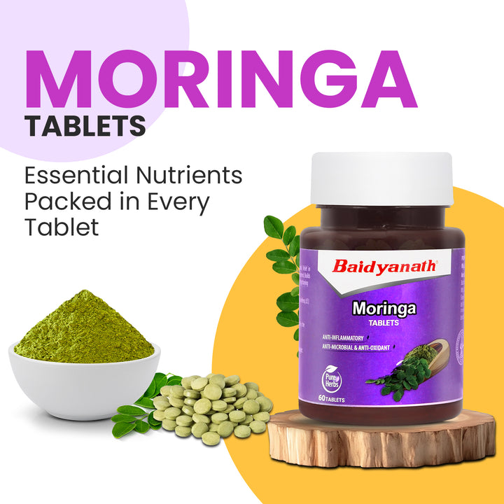 Baidyanath Moringa Tablets (60 Tablets) | Helps in maintaining overall health and wellness