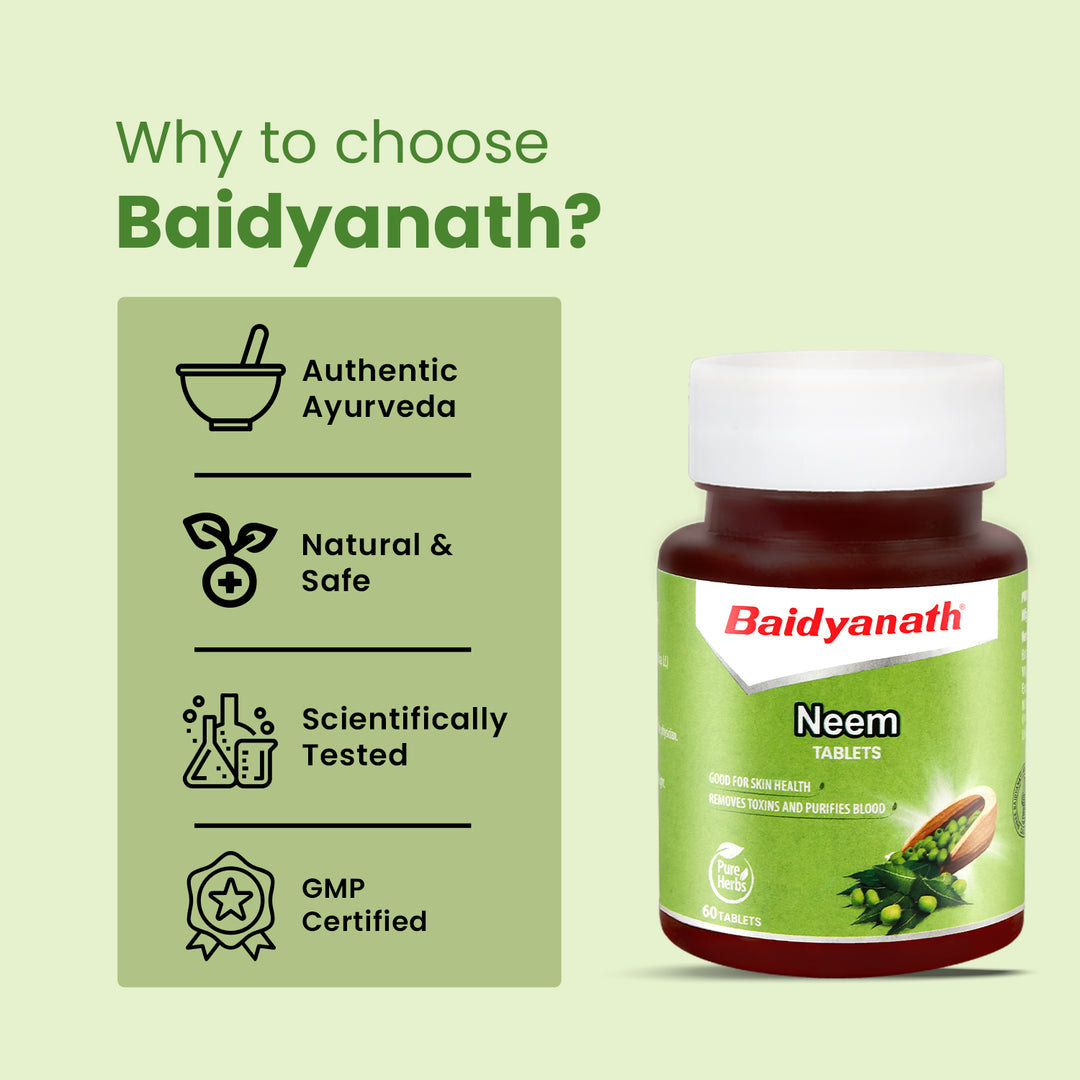 Baidyanath Neem Tablets Pack of 2 (60 Tablets)