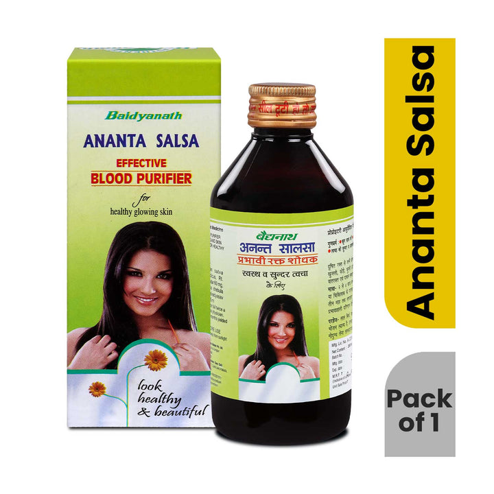 Baidyanath Anant Salsa an effective blood purifier for healthy glowing skin 200 ml