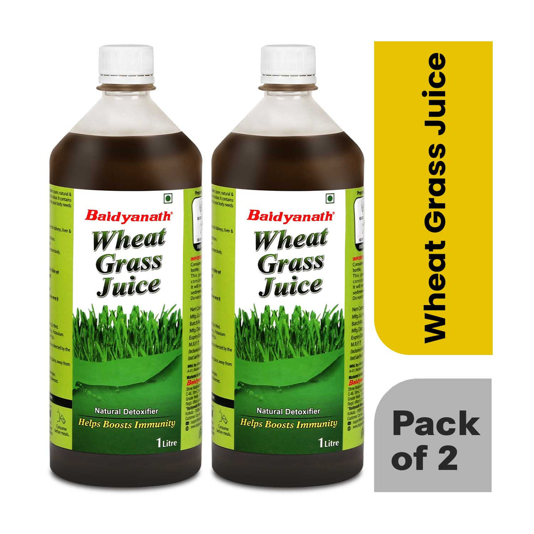 Baidyanath Wheatgrass Juice 1 L – Natural Detoxifier - Herbal Supplement to Help boost Immunity, Purifies blood Improves digestion & metabolism