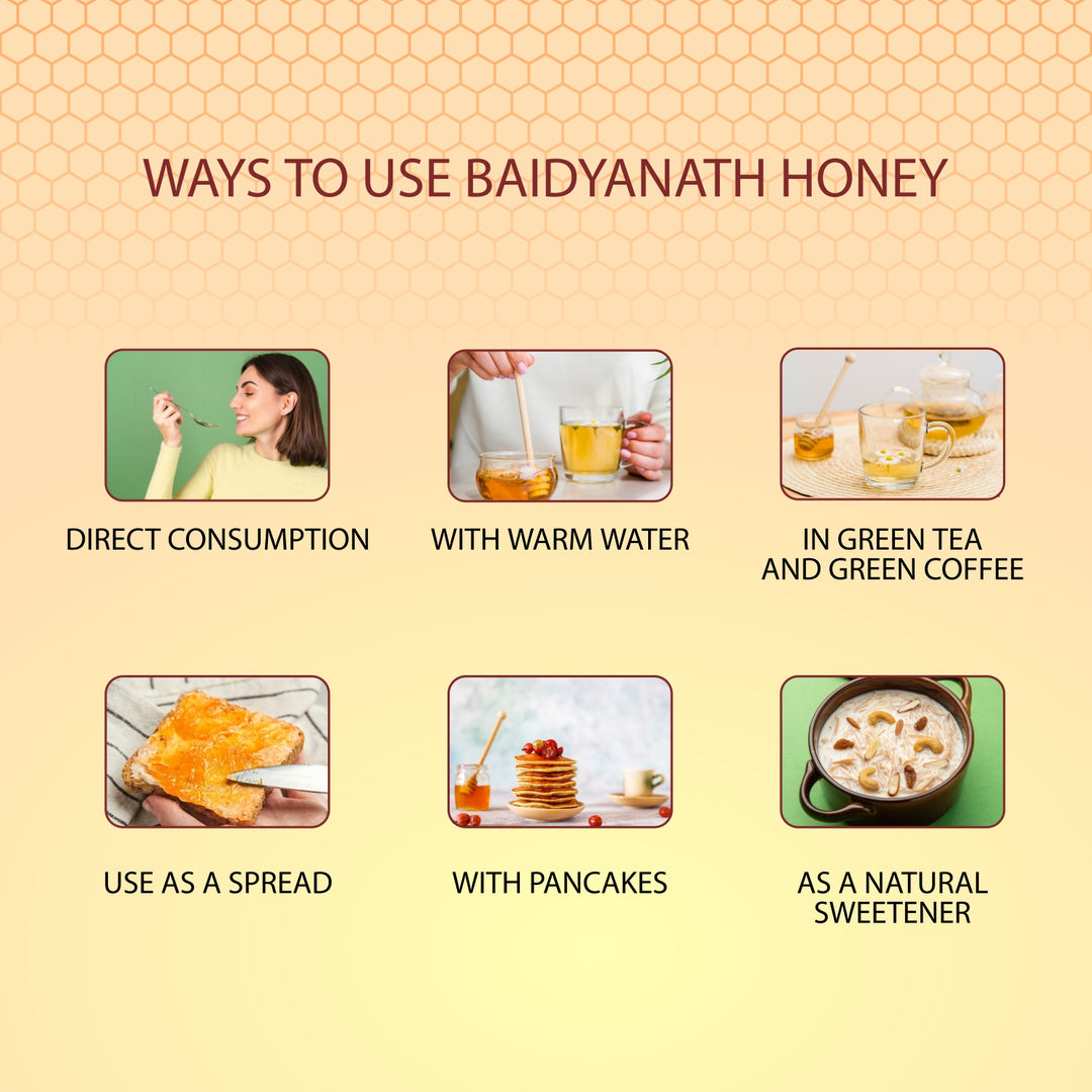 Baidyanath Honey | C4 Approved, Unadulterated, Pure Honey (500 g)